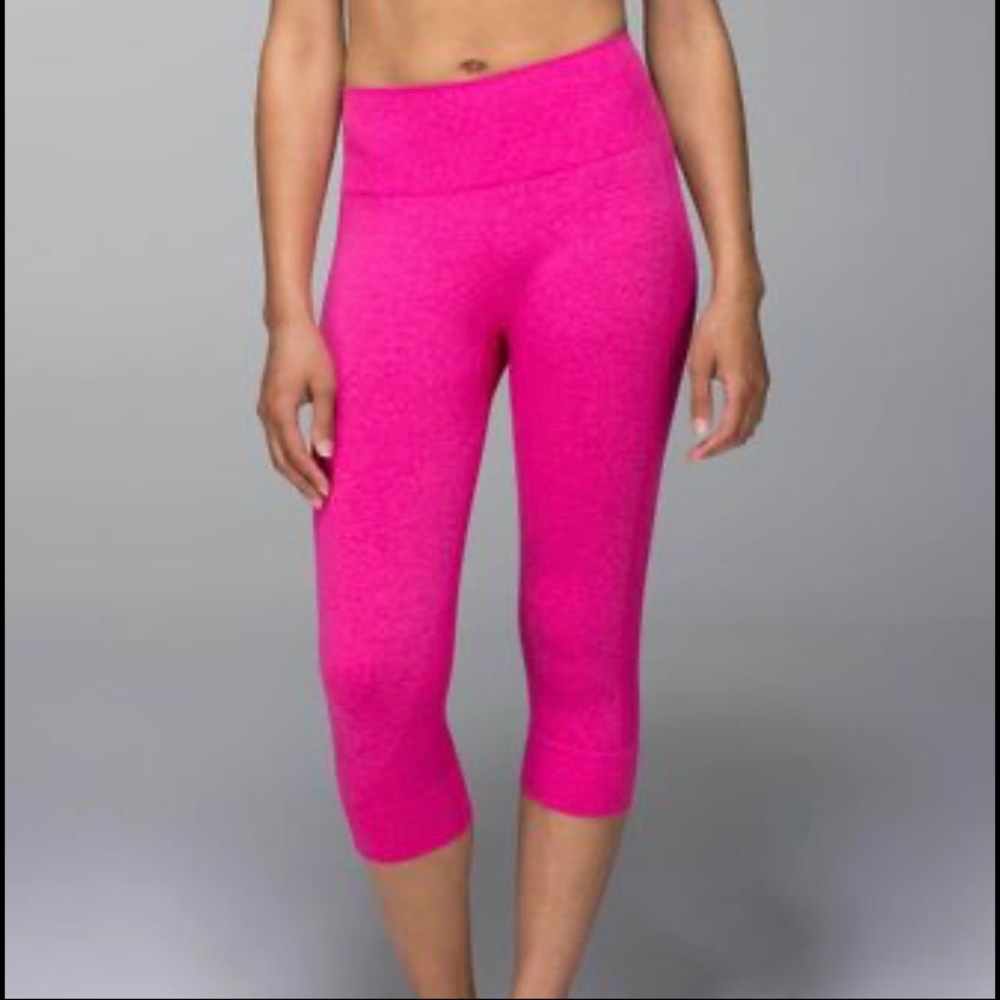Lululemon hot pink crops